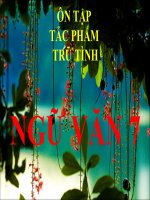 Bài giảng ngữ văn 7 bài 16 ôn tập tác phẩm trữ tình 10 