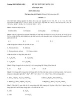Đề thi thử THPT môn Hóa năm 2015 - THPT Đồng Lộc