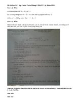 Đề thi học kì 2 lớp 8 môn toán 2015 Lộc Bình