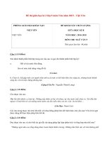 Đề thi giữa học kì 2 lớp 9 môn Văn năm 2015 - Việt Yên