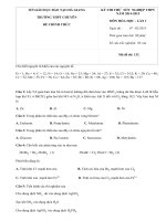 Đề thi thử THPT quốc gia môn Hóa - THPT chuyên Hà Giang năm 2015