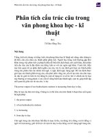 Phân tích cấu trúc câu trong văn phong khoa học   kĩ thuật 