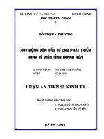Huy động vốn đầu tư cho phát triển kinh tế biển tỉnh Thanh Hóa