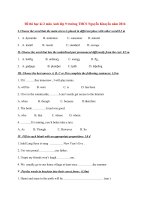 Đề thi học kì môn tiêng anh 9 