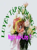 Bài giảng ngữ văn 7 bài 15 luyện tập sử dụng từ 2 