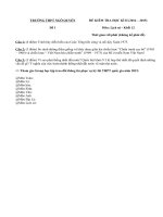 Đề thi học kì 2 lớp 12 môn Sử 2015 THPT Ngô Quyền