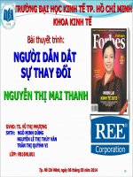 Bài thuyết trình môn tâm lý quản trị người dẫn dắt sự thay đổi