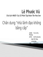 Thuyết trình môn tâm lý quản trị chân dung nhà lãnh đạo không bằng cấp