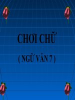 Bài giảng ngữ văn 7 bài 14 chơi chữ 3 