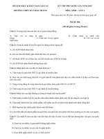 Đề thi thử THPT quốc gia môn sinh - THPT số 2 Bảo Thắng năm 2015