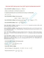 Đề thi thử THPT Quốc gia môn Toán 2015 THPT Nguyễn Thị Minh Khai