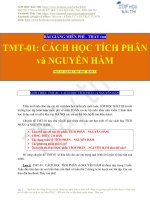 Thầy tmt Chuyên đề TMT 01 TÍCH PHÂN và NGUYÊN hàm