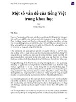 Một số vấn đề của tiếng việt trong khoa học 