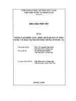 Nâng cao hiệu lực, hiệu quả quản lý nhà nước về bảo vệ người tiêu dùng ở nước ta 