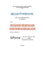 giải pháp phù họp nhàm khai thác tốt các thế mạnh của trung tâm thông tin di động CDMA s telecom 