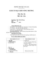 Giáo án dạy giỏi vòng trường lớp 1.