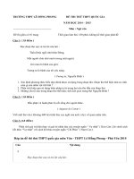 Đề thi thử THPT quốc gia môn Văn THPT Lê Hồng Phong - Phú Yên 2015