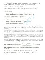 Đề thi thử THPT Quốc gia môn Toán THPT Lương Thế Vinh 2015