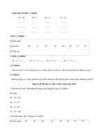 Đề thi học kì 2 lớp 1 môn Toán năm 2015