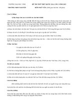 Đề thi thử THPTQG môn Văn - THPT chuyên Đại học Vinh năm 2015