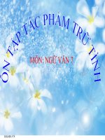 Bài giảng ngữ văn 7 bài 16 ôn tập tác phẩm trữ tình 8 