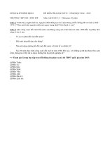 Đề thi học kì 2 lớp 12 môn Sử năm 2015 - Bình Định