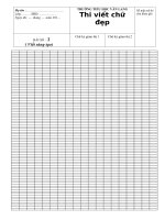 Mẫu giấy thi vở sạch chữ đẹp.