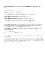 Đề thi thử THPT Quốc gia môn Toán THPT Nghi Sơn năm 2015