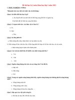 Đề thi học kì 2 lớp 5 môn khoa học năm 2015