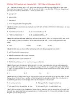 Đề thi thử THPT quốc gia môn Sinh chuyên ĐH sư phạm Hà Nội 2015