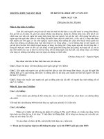 Đề thi học kì 2 lớp 12 môn Văn năm 2015 THPT Nguyễn Trãi