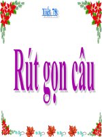 Bài 19 rút gọn câu ngữ văn 7