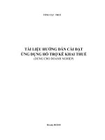 TÀI LIỆU HƯỚNG DẪN CÀI ĐẶT ỨNG DỤNG HỖ TRỢ KÊ KHAI THU