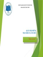 Thuyết trình quản trị những thay đổi của tổ chức 