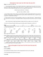 Đề thi giữa học kì 2 lớp 9 môn Văn THCS Kim Thư năm 2015