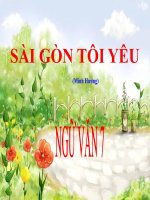 Bài giảng ngữ văn 7 bài 15 sài gòn tôi yêu 2 
