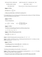 Đề thi học kì 2 lớp 12 môn Toán năm 2015 THPT Gia Hội