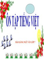 Bài giảng ngữ văn 7 bài 16 ôn tập phần tiếng việt 5 
