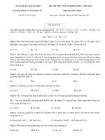 Đề thi thử THPT quốc gia môn Hóa - THPT Cẩm Giàng II năm 2015