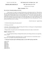 Đề thi học kì 2 lớp 12 môn Văn năm 2015 - THPT Phương Xá