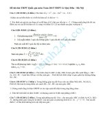 Đề thi thử THPT Quốc gia môn Toán THPT Lê Quý Đôn 2015