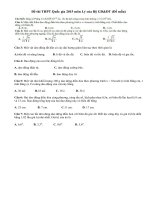 Đề thi THPT Quốc gia 2015 môn Lý của Bộ GD&ĐT (Đề mẫu)