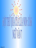 Bài giảng ngữ văn 7 bài 14 một thứ quà của lúa non cốm 7 