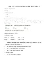 Đề thi học kì 2 lớp 1 môn Tiếng Việt năm 2015