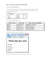 JSF – làm việc với cơ sở dữ liệu