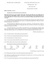 Đề thi thử THPT Quốc gia môn Văn 2015 THPT A Nghĩa Hưng