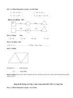 Đề thi học kì 2 lớp 1 môn Toán năm 2015 TH Lý Công Uẩn