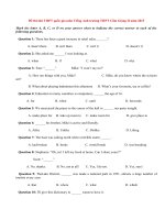 Đề thi thử THPT quốc gia môn Tiếng Anh - THPT Cẩm Giàng II năm 2015