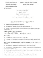 Đề thi học kì 2 môn Toán lớp 12 GDTX quận 1 năm 2015