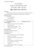 Giáo án môn Toán lớp 1 (Học kỳ 2).